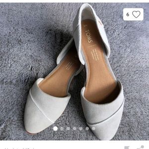 Toms jutti gray flats size 6
